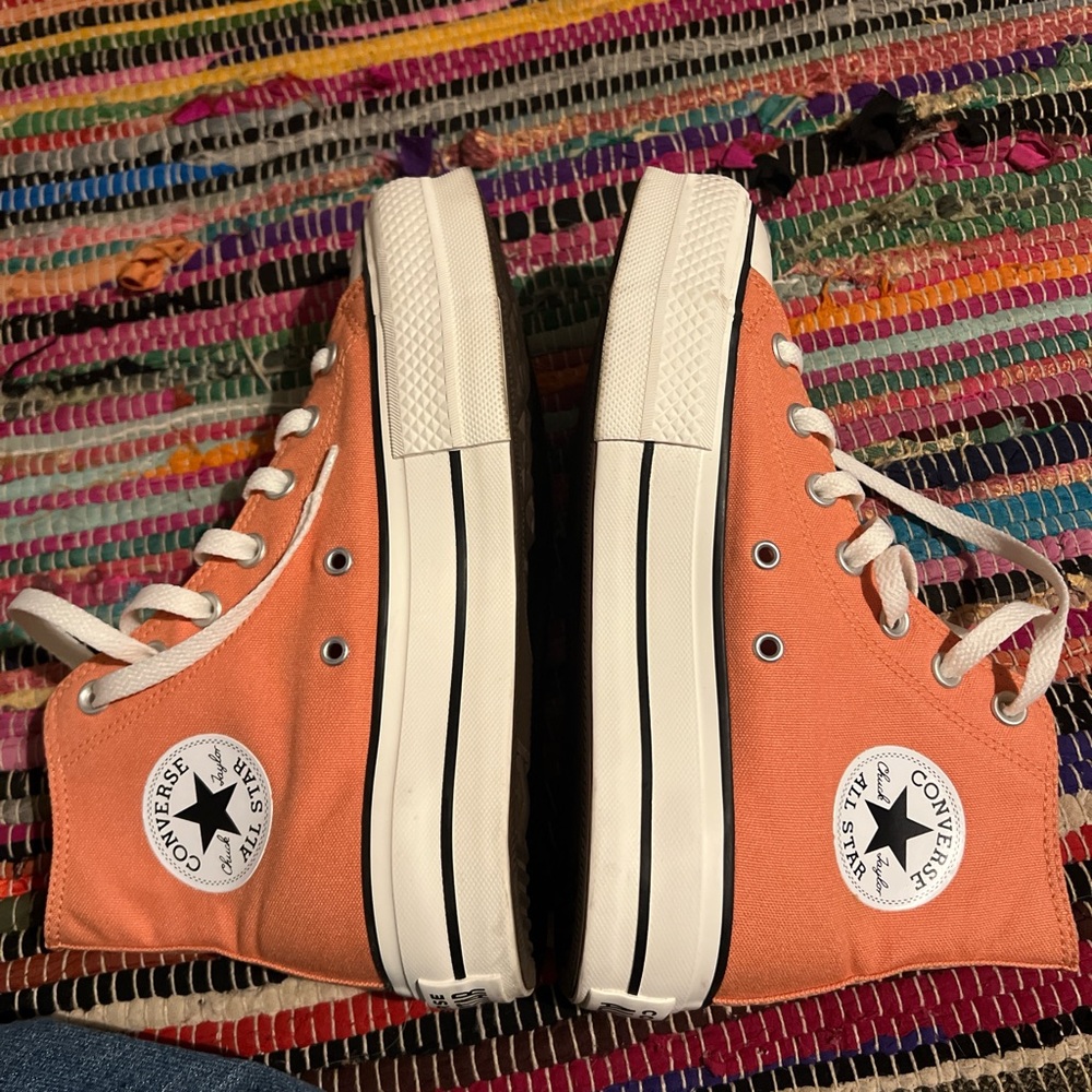 Converse Orange High-Top Sneakers